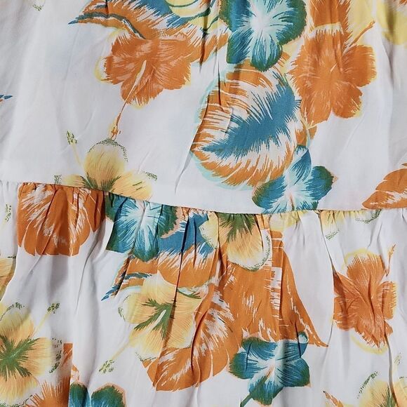🔹️🔺️NWT Roxy White Lightweight Hibiscus Sun Dress XSmall - Picture 8 of 12